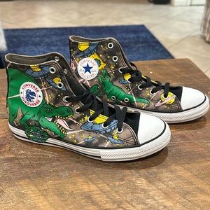 Converse High Tops - “Dinoverse” Edition Size 6 US Junior